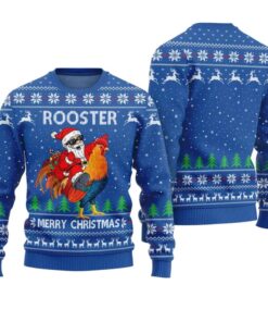 Alternative view of Rooster Santa Ugly Christmas Sweater 