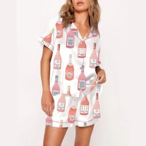 Alternative view of Rose All Day Wine Pajama Set