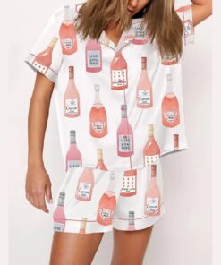 Rose All Day Wine Pajama Set