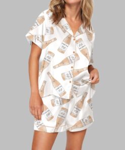 Rose Chicken Wine Pajama Set For Women