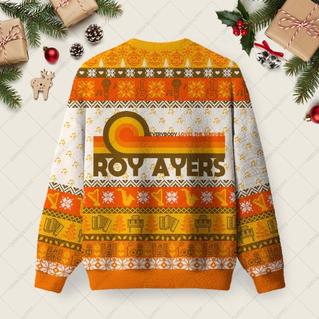 Alternative view of Roy Ayers Ugly Christmas Fuzzy Fleece Sweatshirt