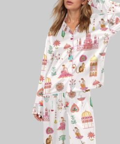 Alternative view of Royal Rajasthan Watercolor India Pajama Set For Women
