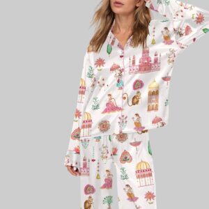 Alternative view of Royal Rajasthan Watercolor India Pajama Set For Women