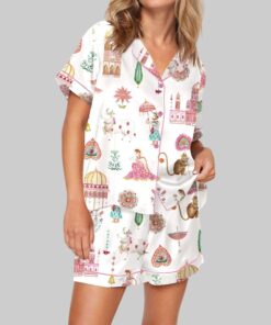 Royal Rajasthan Watercolor India Pajama Set For Women