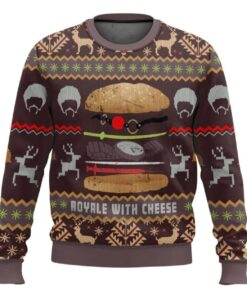 Royale With Cheese Pulp Fiction Ugly Christmas Sweater