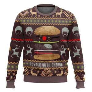 Royale With Cheese Pulp Fiction Ugly Christmas Sweater