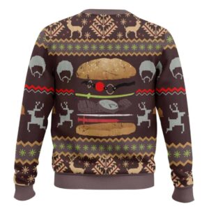 Alternative view of Royale With Cheese Pulp Fiction Ugly Christmas Sweater