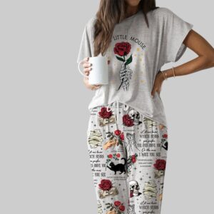 Run Little Mouse Casual Pajama Set For Women
