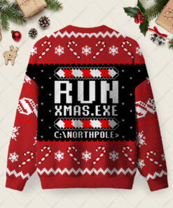 Alternative view of Run Xmas Ugly Christmas Fuzzy Fleece Sweatshirt