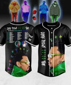 Alternative view of Chris Brown 11:11 Music Tour 2025 Baseball Jersey