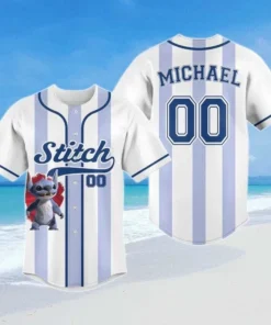 Alternative view of Personalized Stitch Live Action Lilo And Stitch 2025 Baseball Jersey