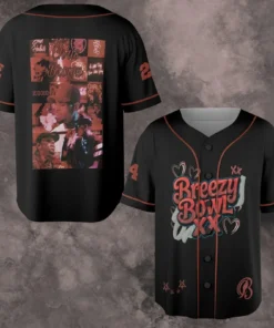 Alternative view of 2025 Breezy Bowl XX Tour Chris Brown Jersey, 2025 Tour Breezy Bowl Jersey Gift