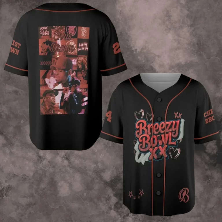 Alternative view of 2025 Breezy Bowl XX Tour Chris Brown Jersey, 2025 Tour Breezy Bowl Jersey Gift