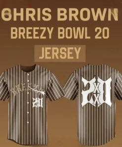 Alternative view of Chris Brown XX Breezy Bowl 20 Special Baseball Jersey