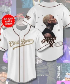 Alternative view of Personalized Chris Brown Music Tour 2025 Baseball Jersey