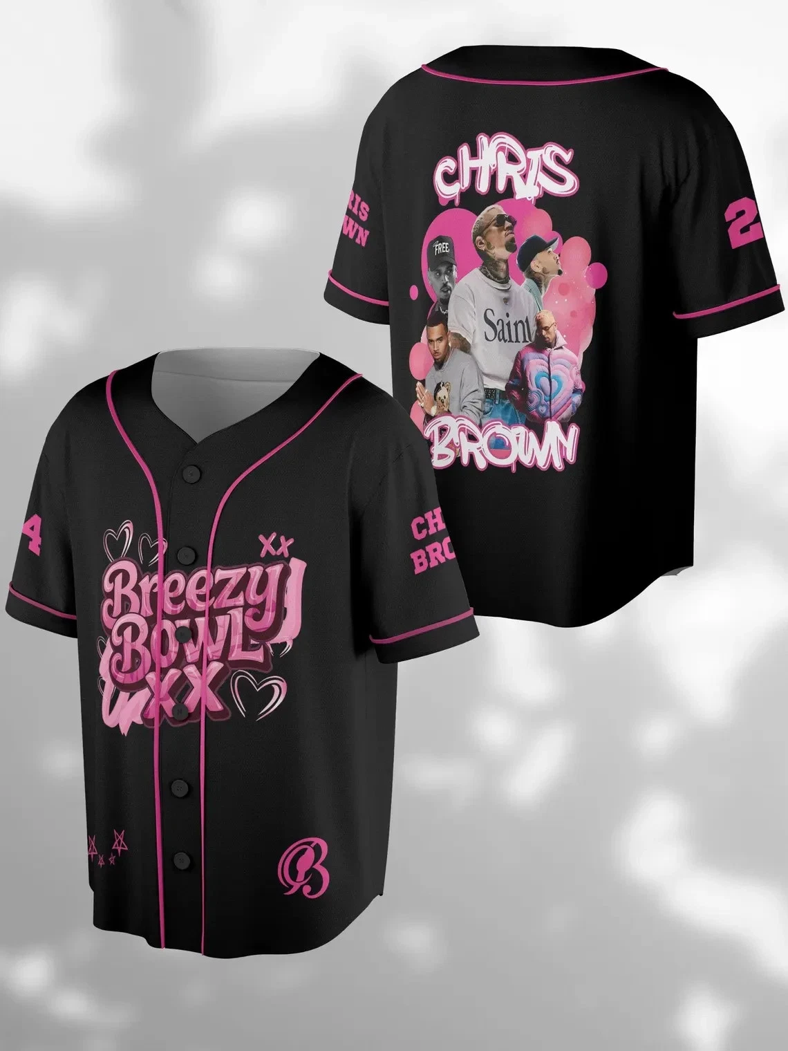 Chris Brown Breezy Bowl XX Tour 2025 Jersey, 2025 Tour Breezy Bowl Jersey Gift - Image 5