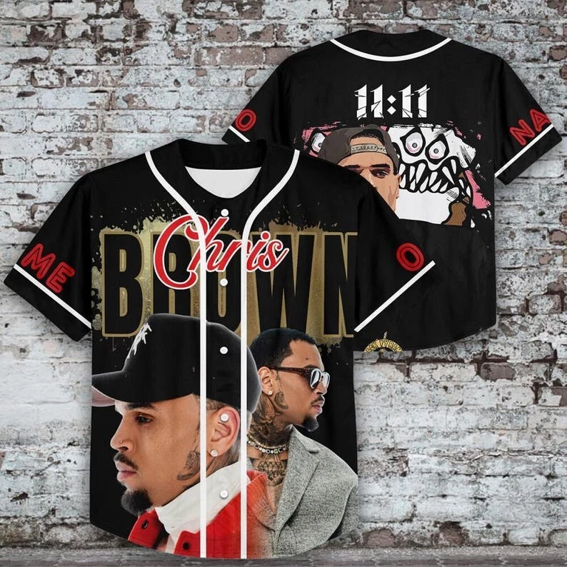 Personalized Chris Brown Tour 2025 Baseball Jersey, Custom Breezy Bowl XX Tour - Image 6