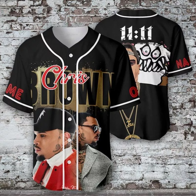 Personalized Chris Brown Tour 2025 Baseball Jersey, Custom Breezy Bowl XX Tour