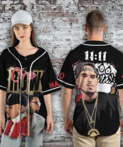 Alternative view of Personalized Chris Brown Tour 2025 Baseball Jersey, Custom Breezy Bowl XX Tour