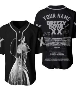 Chris Breezy Tour 2025 Baseball Jersey, Bowl XX concert 2025 Summer Tour Holiday