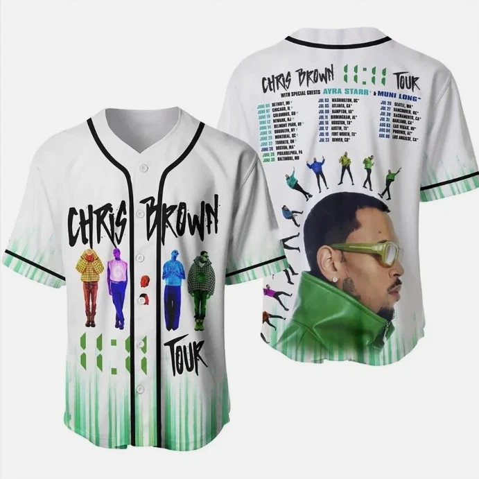 New Chris Brown Breezy Bowl XX Tour 2025 Baseball Unisex Unisex All Size