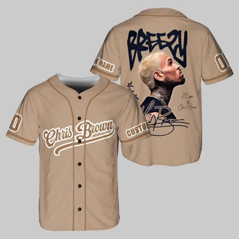 Alternative view of Personalized Breezy Bowl XX 2025 Jersey, Chris Brown Breezy Bowl Baseball Jersey