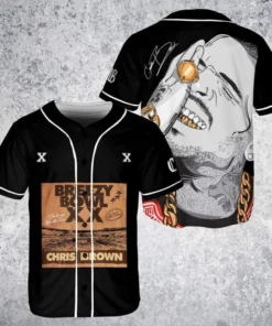 Unisex Breezy Tour Baseball Jersey, Chris Brown Tour 2025 Jersey For Fans