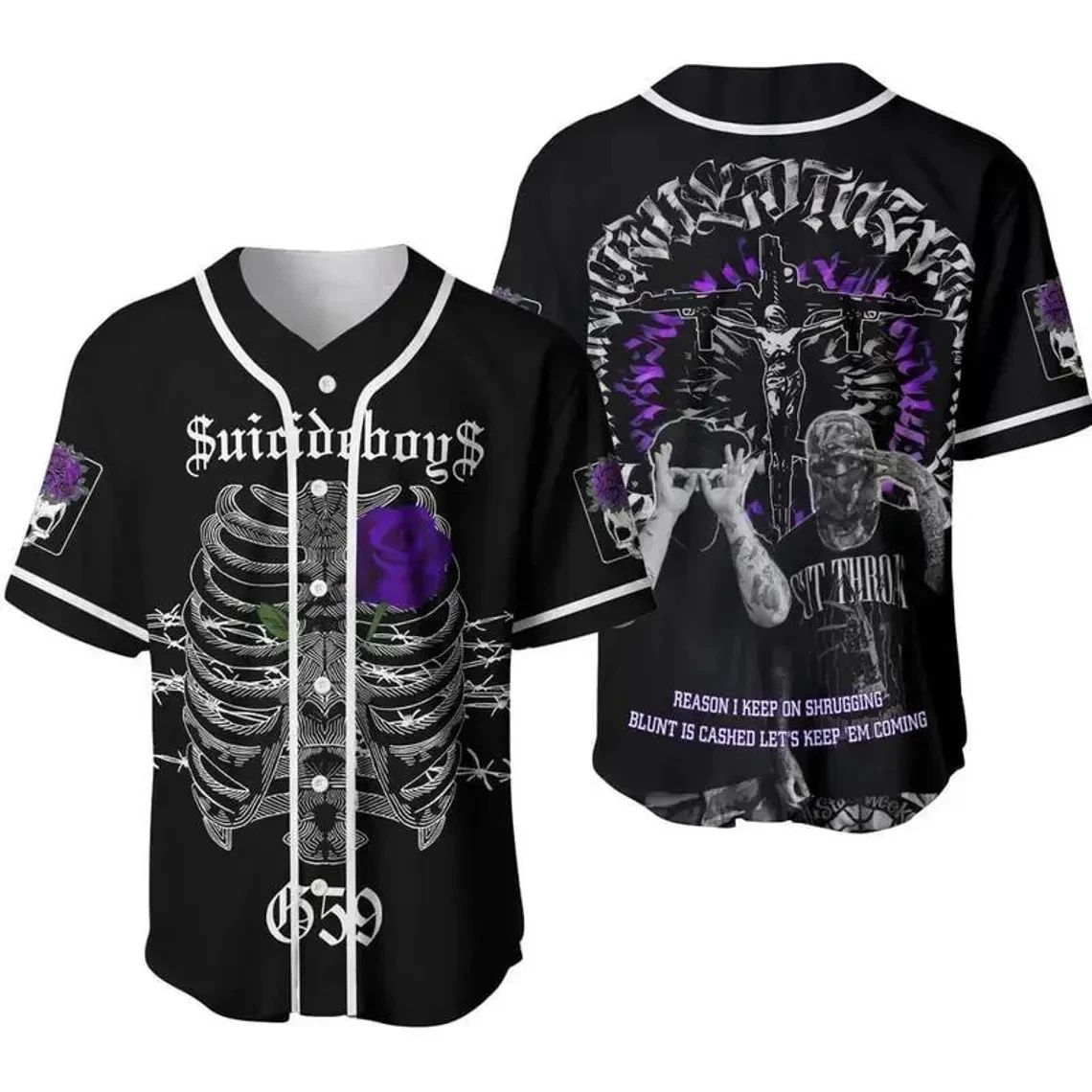 Suicideboy G59 Concert Tour 2025 Baseball Jersey, Greyday Tour Shirt, City Morgue Shirt - Image 2