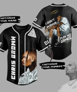 Alternative view of Chris Brown Tour Baseball Jersey, Custom Chris Brown 2025 Shirt, Breezy Bowl XX