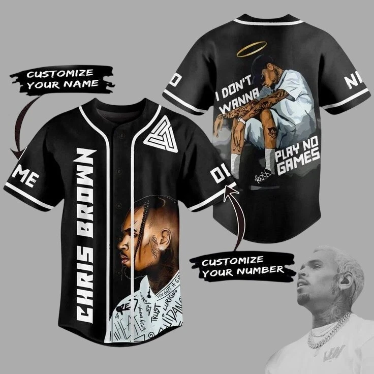 Chris Brown Tour Baseball Jersey, Custom Chris Brown 2025 Shirt, Breezy Bowl XX - Image 2