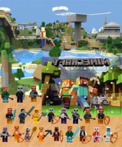 Christmas 3D Advent Calendar With 24 pcs Minecraft Minifigures Toys