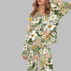 Alternative view of Sage Green Seamless Flowers Pajama Set