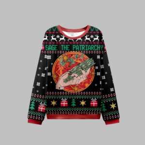 Alternative view of Sage The Patriarchy Ugly Christmas Sweater - Grishko.com