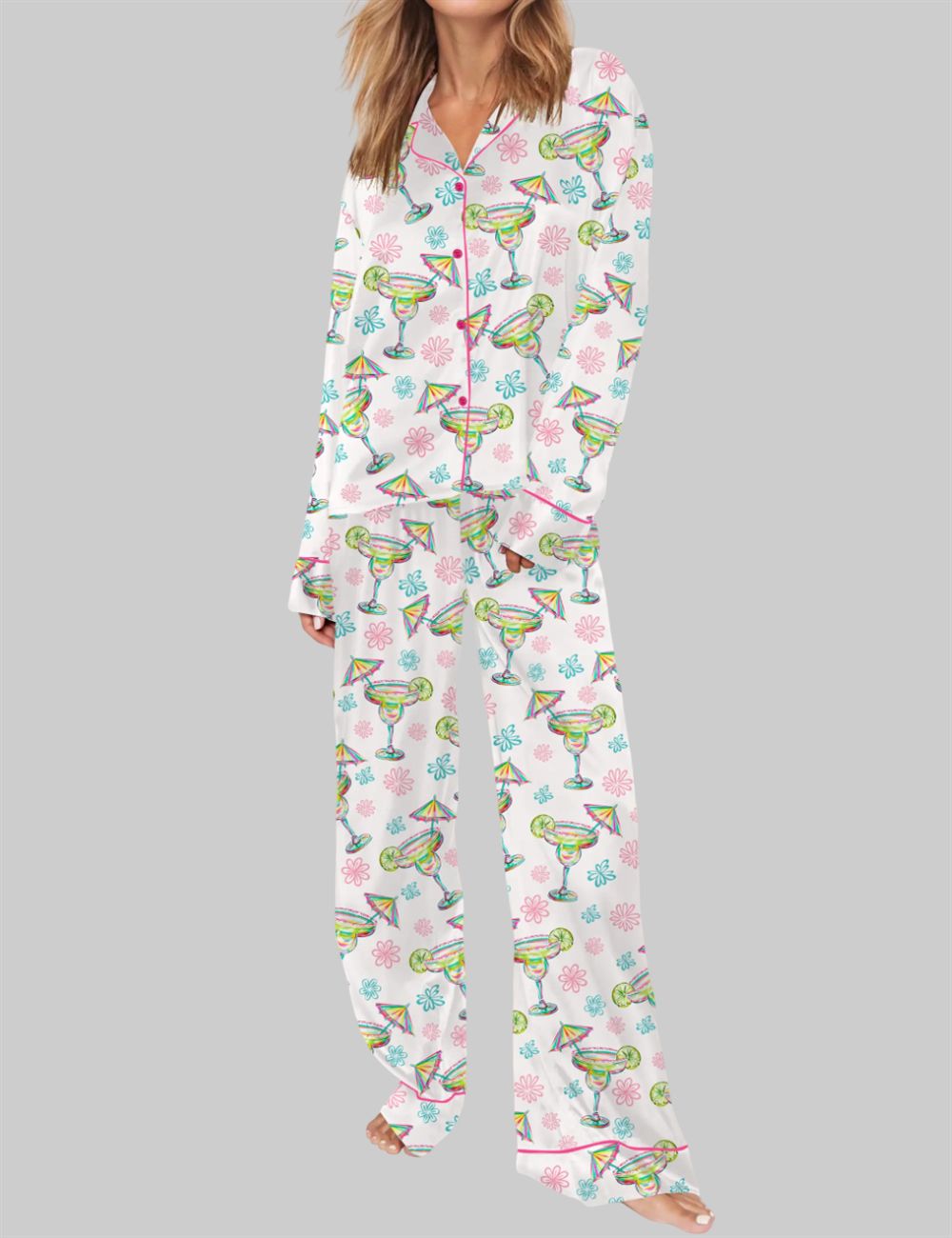 Alternative view of Salty Margarita Watercolor Pajama Set