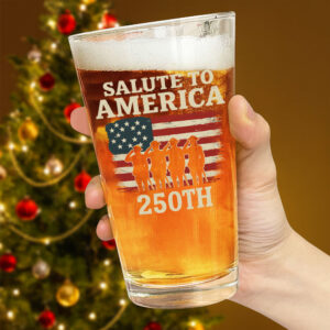 Alternative view of Salute To America 250th Veteran Beer Glass Happy America 250 Gifts CH07 896728