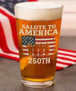 Salute To America 250th Veteran Beer Glass Happy America 250 Gifts