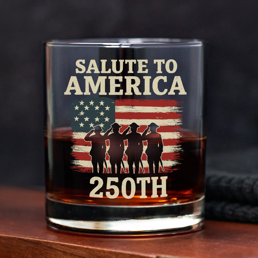 Salute To America 250th Veteran Whiskey Glass Happy America 250 Gifts CH07 896726 - Image 7
