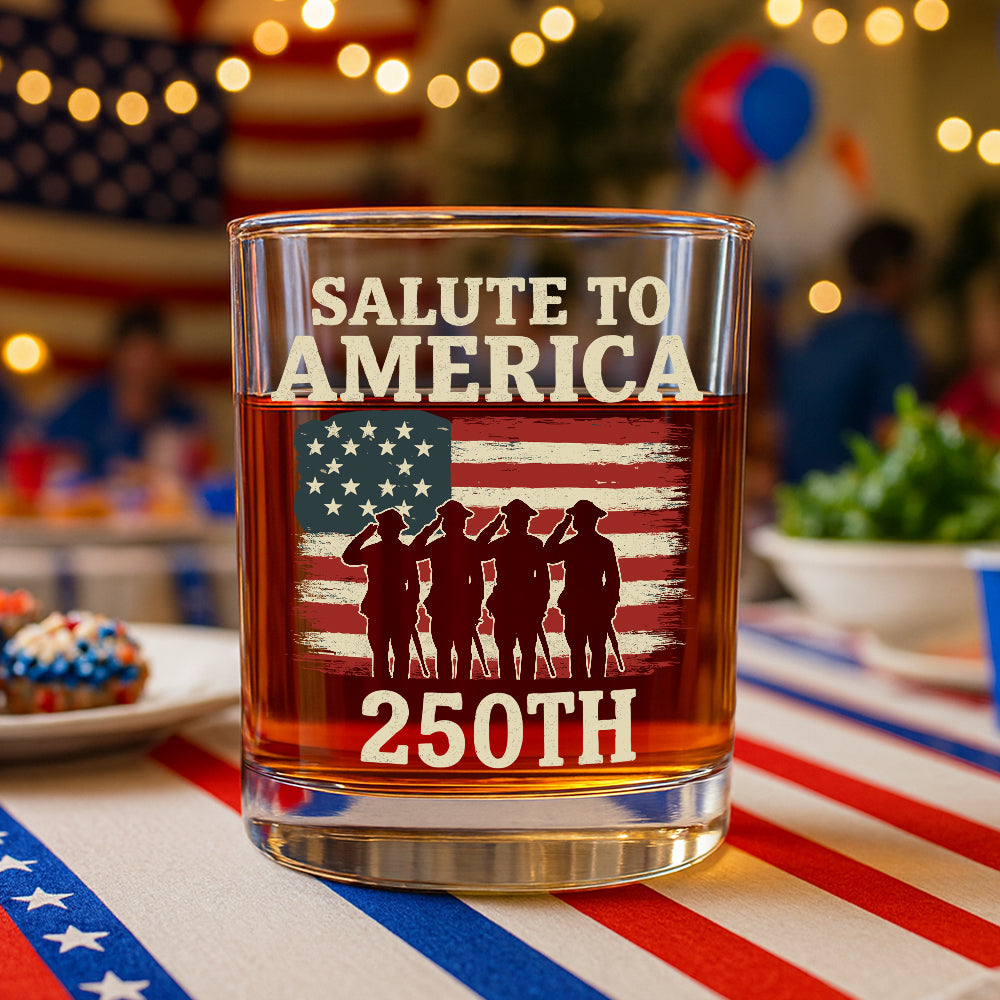 Salute To America 250th Veteran Whiskey Glass Happy America 250 Gifts CH07 896726 - Image 6
