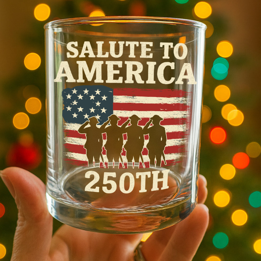 Salute To America 250th Veteran Whiskey Glass Happy America 250 Gifts CH07 896726 - Image 4
