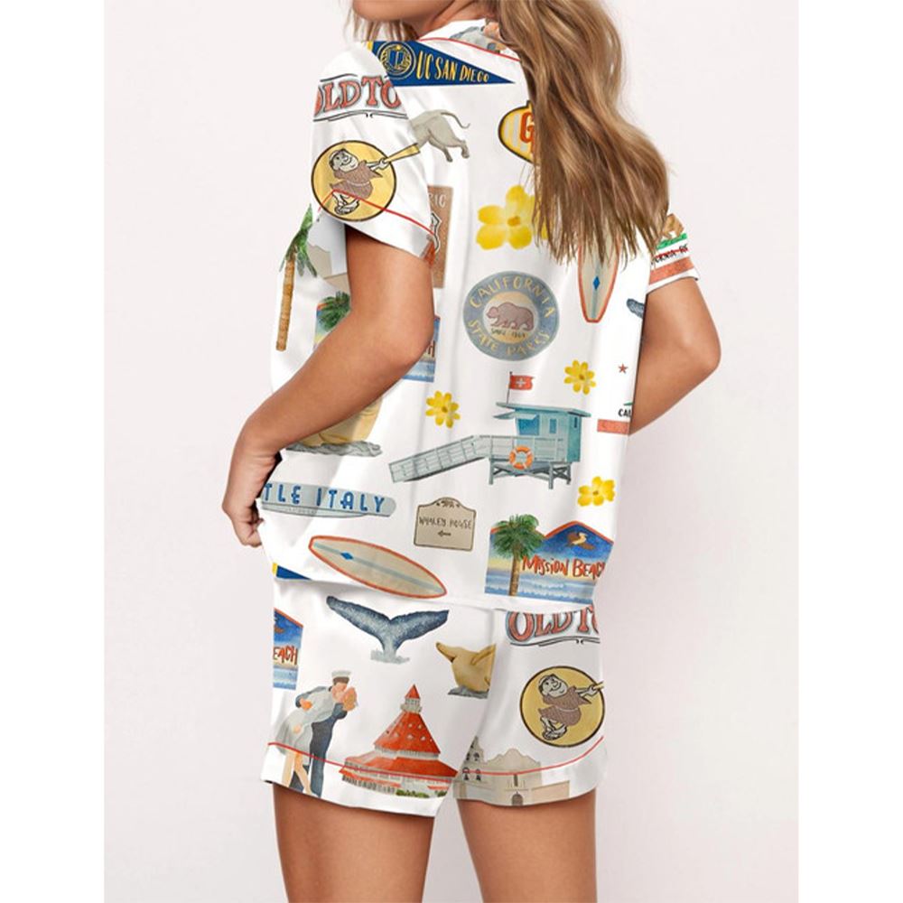 Alternative view of San Diego Travel Satin Pajama Set For Women