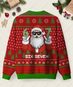 Alternative view of Santa 67 Ugly Christmas Fuzzy Fleece Sweatshirt
