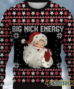 Santa Big Nick Energy Ugly Christmas Sweater 