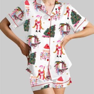 Santa Christmas Tree Pajama Set