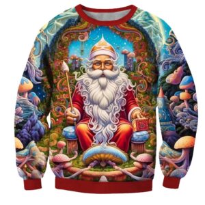 Santa Claus 3D Print Crew Neck Ugly Christmas Sweatshirt - Grishko.com