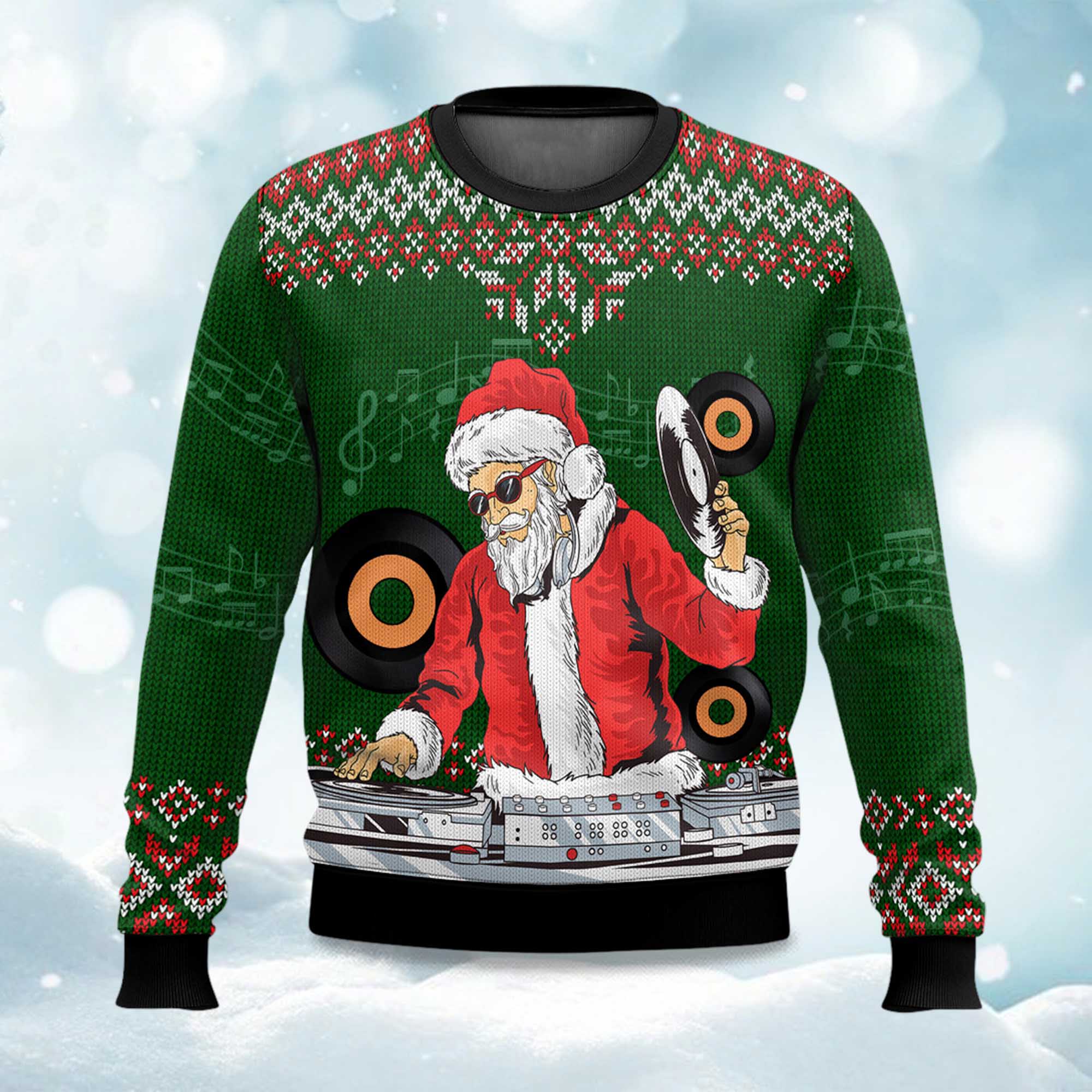 Santa Claus DJ Ugly Christmas Sweater