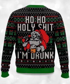Alternative view of Santa Claus Ho Ho Holy Shit Iâ€™m Drunk Ugly Christmas Sweater