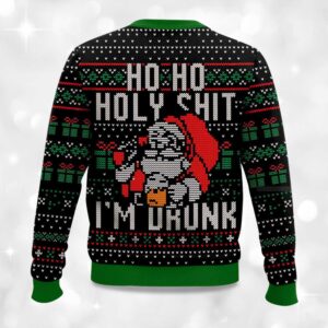 Alternative view of Santa Claus Ho Ho Holy Shit Iâ€™m Drunk Ugly Christmas Sweater