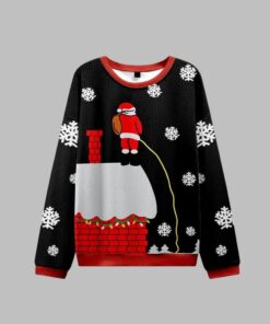 Alternative view of Santa Claus On The Roof Ugly Sweater 2025 Christmas 