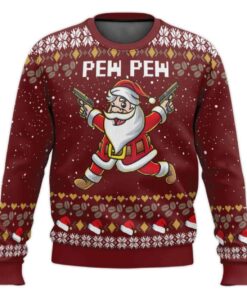 Santa Claus Pew Pew Ugly Christmas Sweater
