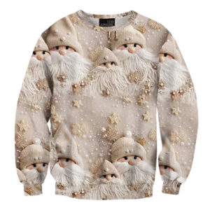 Santa Claus Printed Ugly Christmas Sweater - Grishko.com